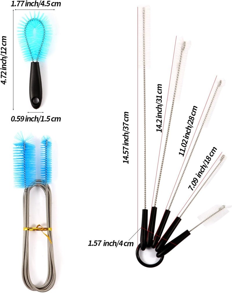 Suseg 11 in 1 Fish Tank Aquarium Cleaning Brush Kit,Aquarium brushSutiable for Acrylic Fish Tank, and Plastic Fish Tank,Glass Fish Tank,Non Rusting,Fish Tank Cleaning Tools - Image 4